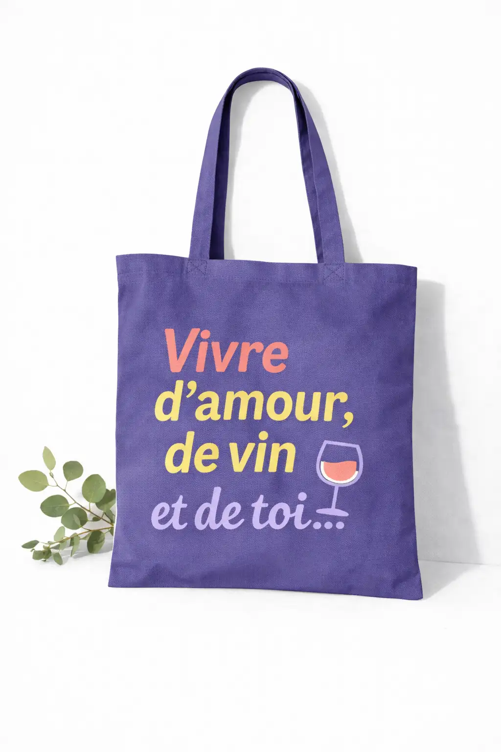 Tote Bag Vivre couleur violet
